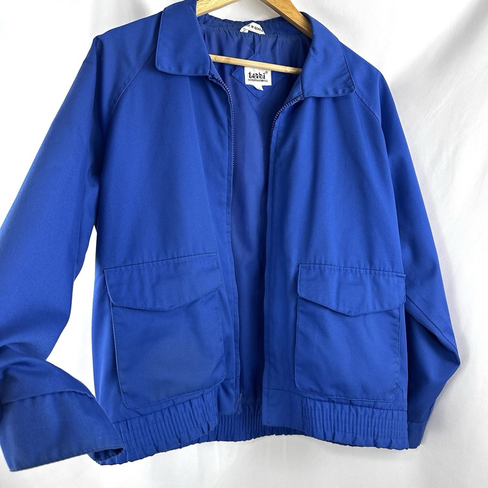 Vintage 80s Grandpa Workwear Blue Tabi International Jacket‎ Bomber Men's Large - Picture 2 of 16